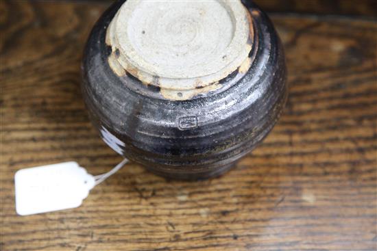 Thomas Sam Haile (1908-1948). A large stoneware vase and a similar smaller vase, 31.5cm and 12cm